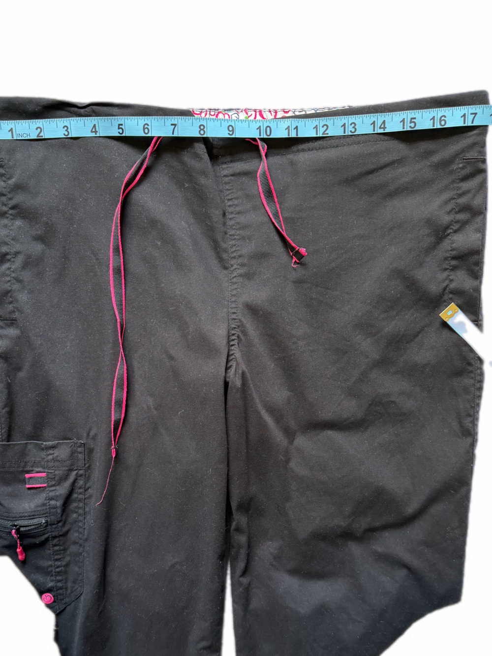 Life is Peachy black medium TALL scrub pants 7670T - Picture 5 of 8
